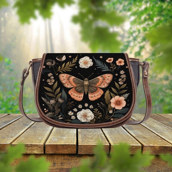 Floral Butterfly Sling Bag Fashion Butterfly Sling Backpack – Cute Artistic Floral  main image 2