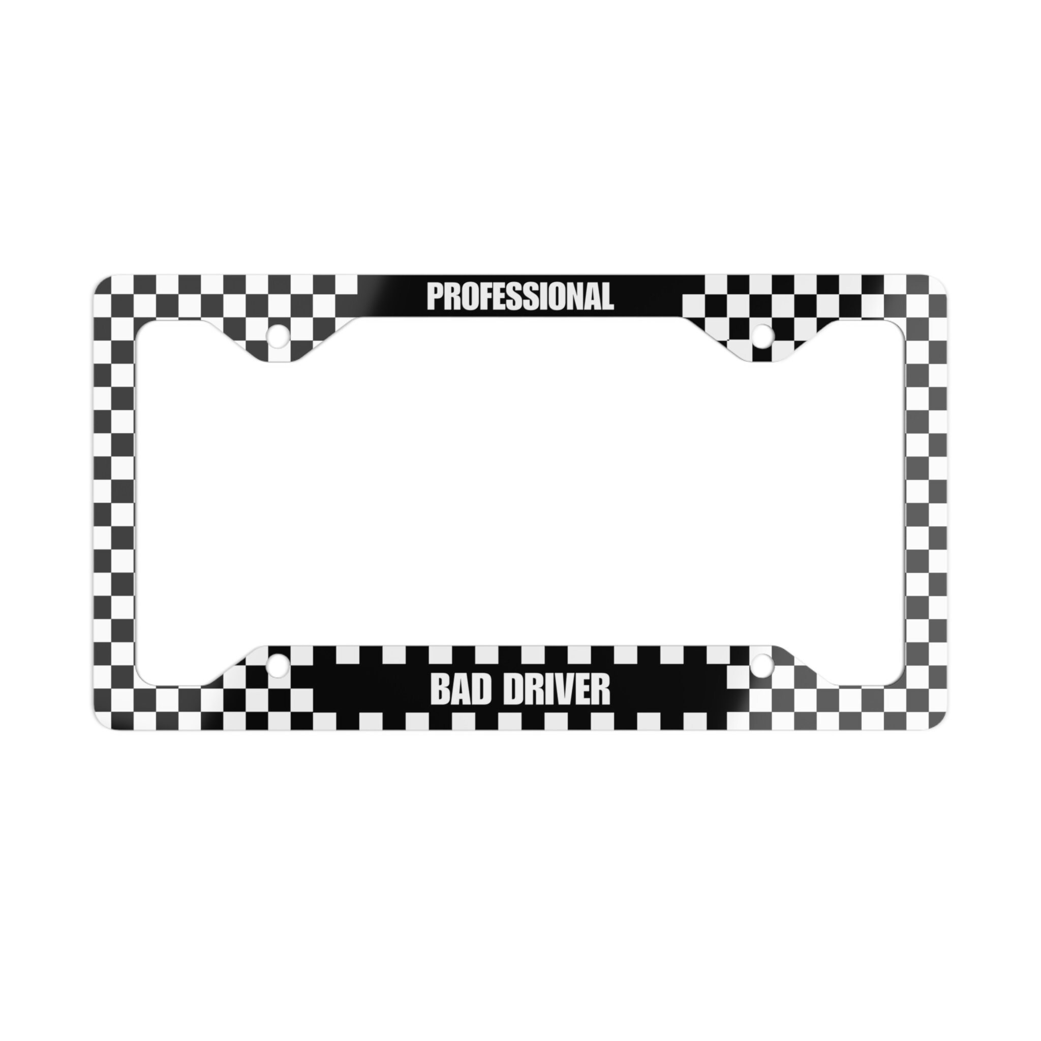 Funny Cat License Plate Frame - "Tell Your Cat I Said Pspspsps" Aluminum Frame 2 Pack With Screws - View #3
