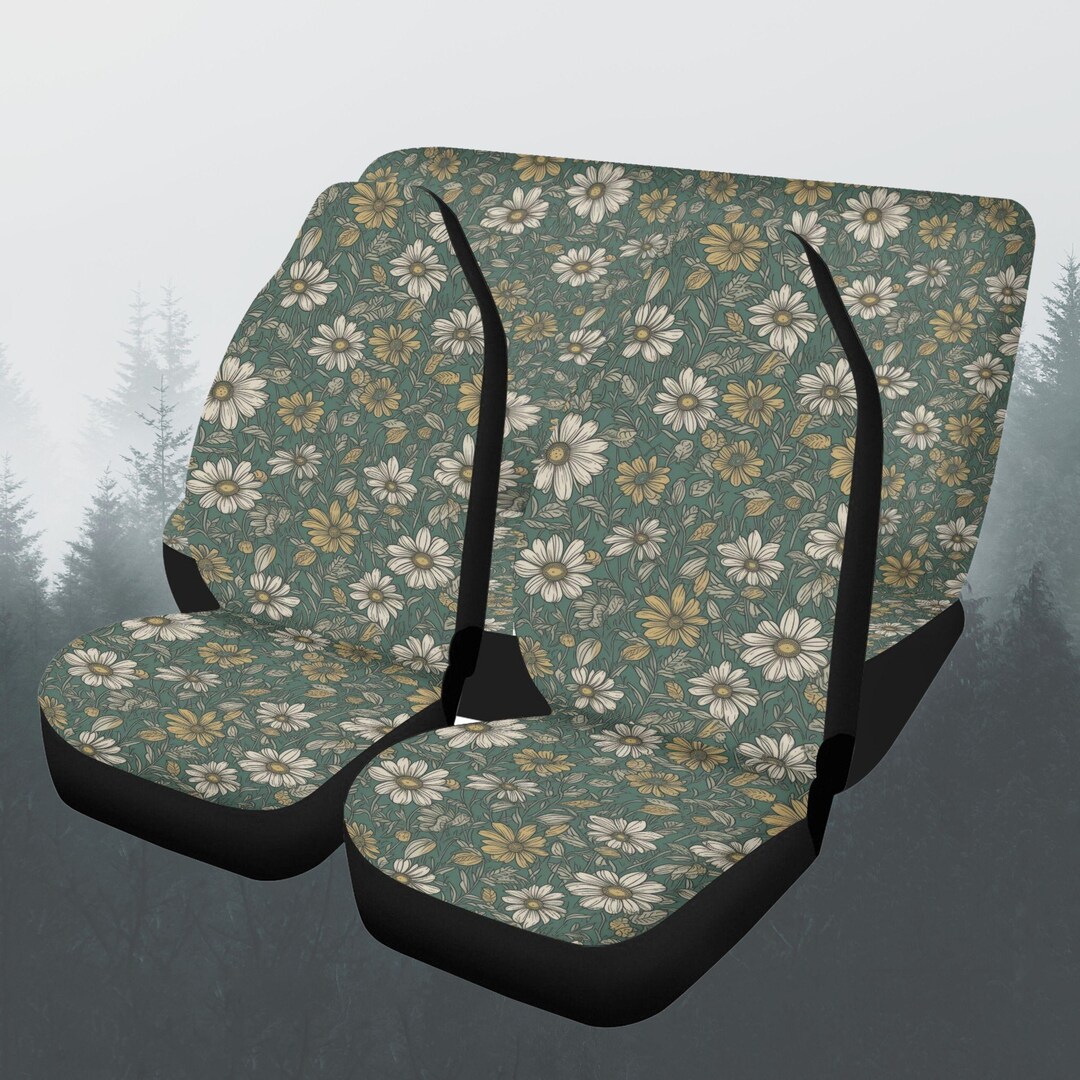 Green Sage Polka Dot Car Seat Covers