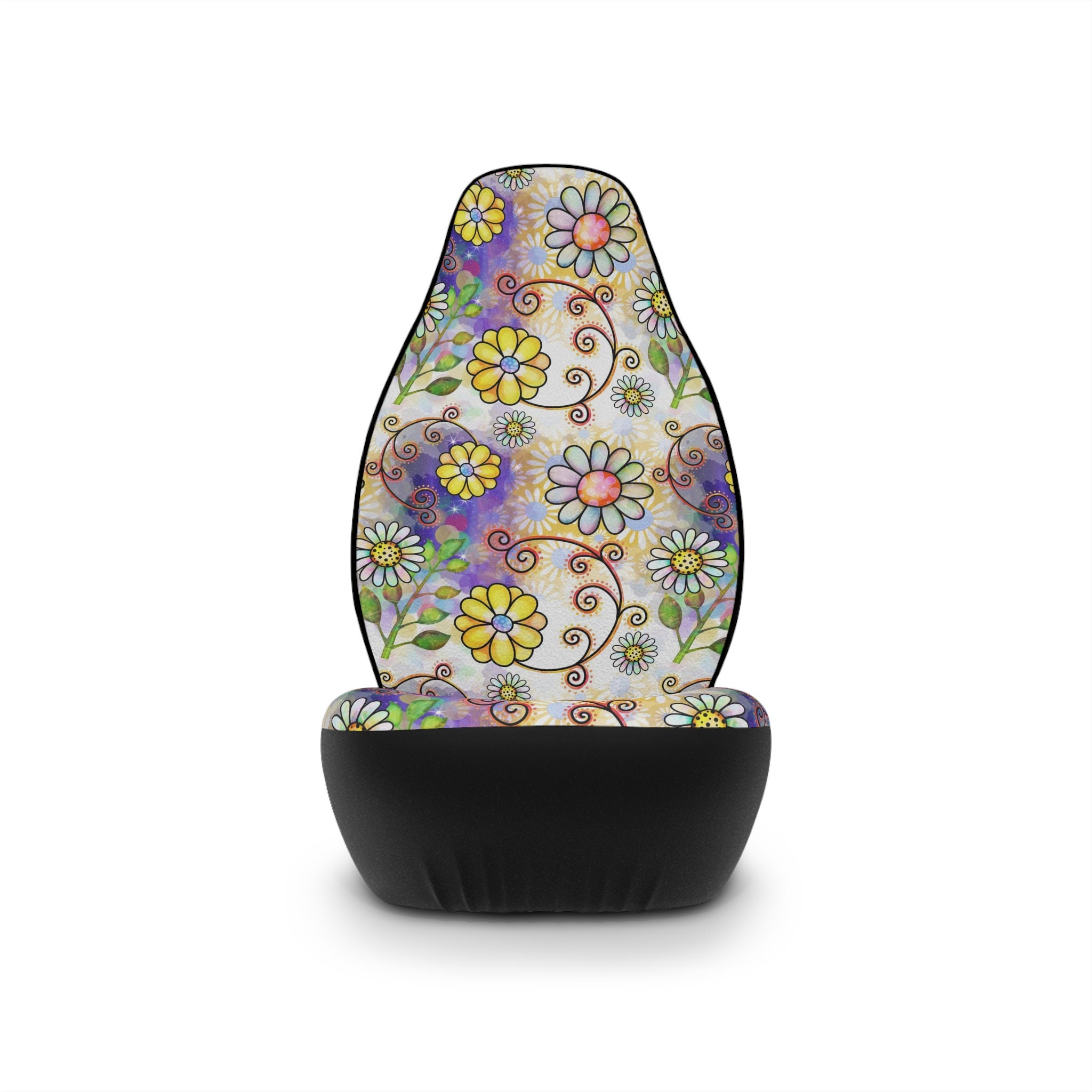 Floral Flower Print Pet Car Seat Cover