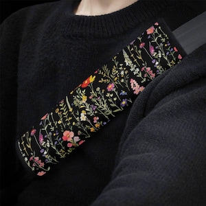 Cottagecore Wildflowers Car Seat Belt Covers, Floral Seat Belt Strap Cover, Wild Flower Car Seat Belt Pad Car Accessories Car Decor Gift