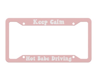 Cute Girly License Plate Frame | Pink Lisa Frank Car Accessories