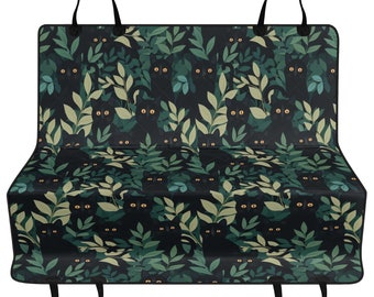 Witchy Cat Forest Auto Haustier Sitzbezug, Lustige Cottagecore Hundehängematte für Rücksitz, Autositzschutz, lustiges Geschenk für Hundebesitzer