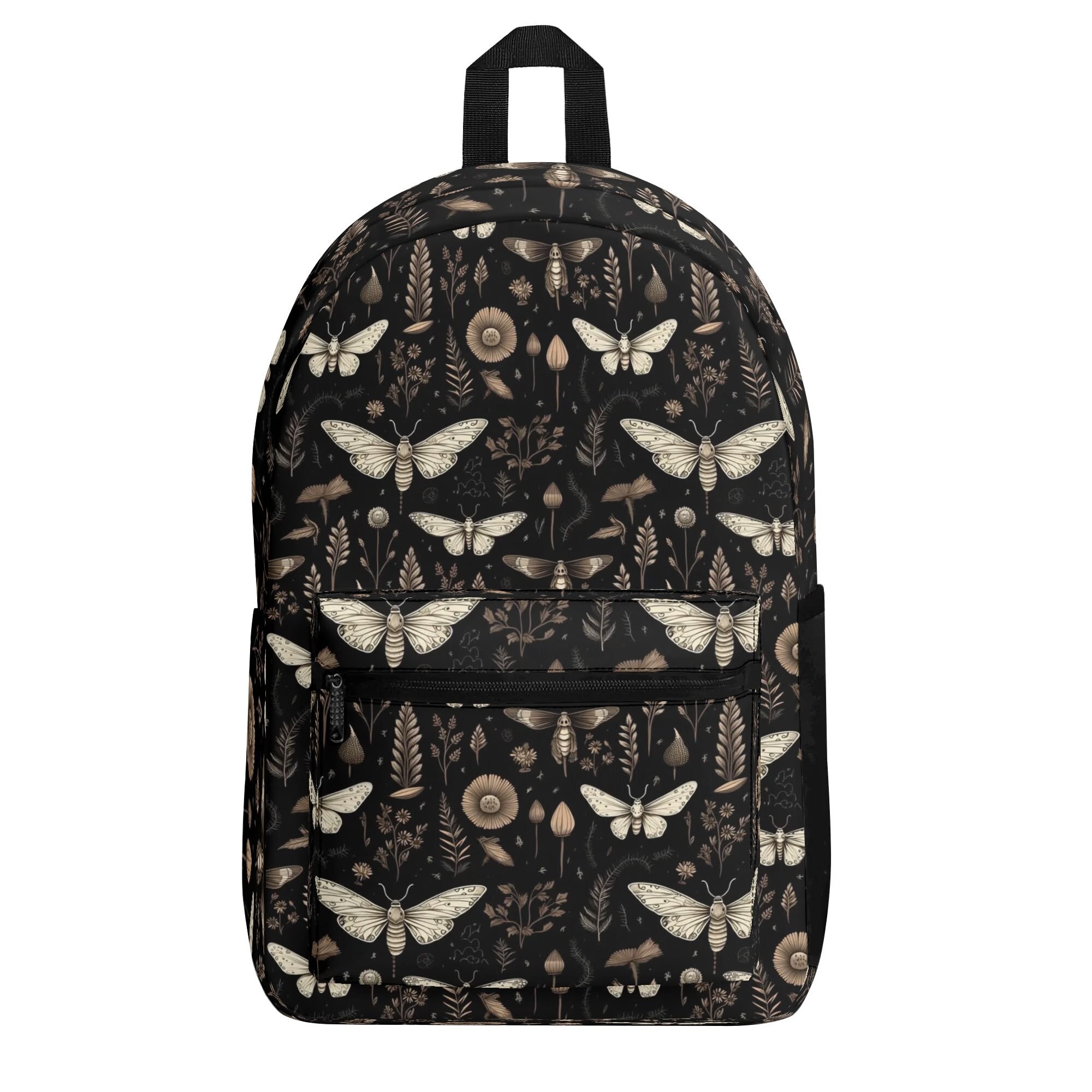 Tapestry Floral Backpack Witchy Moth Cottagecore Fairycore Grandmacore Botanical Fairy Grunge Moth Tapestry | Witchy Aesthetic Room Decor  main image 2