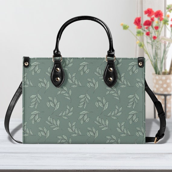 Boho Green Leaf Women PU Leather Handbag Vegan Leather Strap Bag Aesthetic Crossbody Hippie Travel Bag for Woman Gift for Her Etsy Ireland