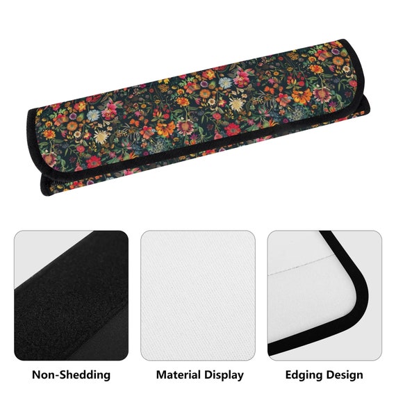 Lot De 2 Housses épaulettes Pour Ceinture De Sécurité - Noir En Coton Avec Logo Brodé - Style JDM