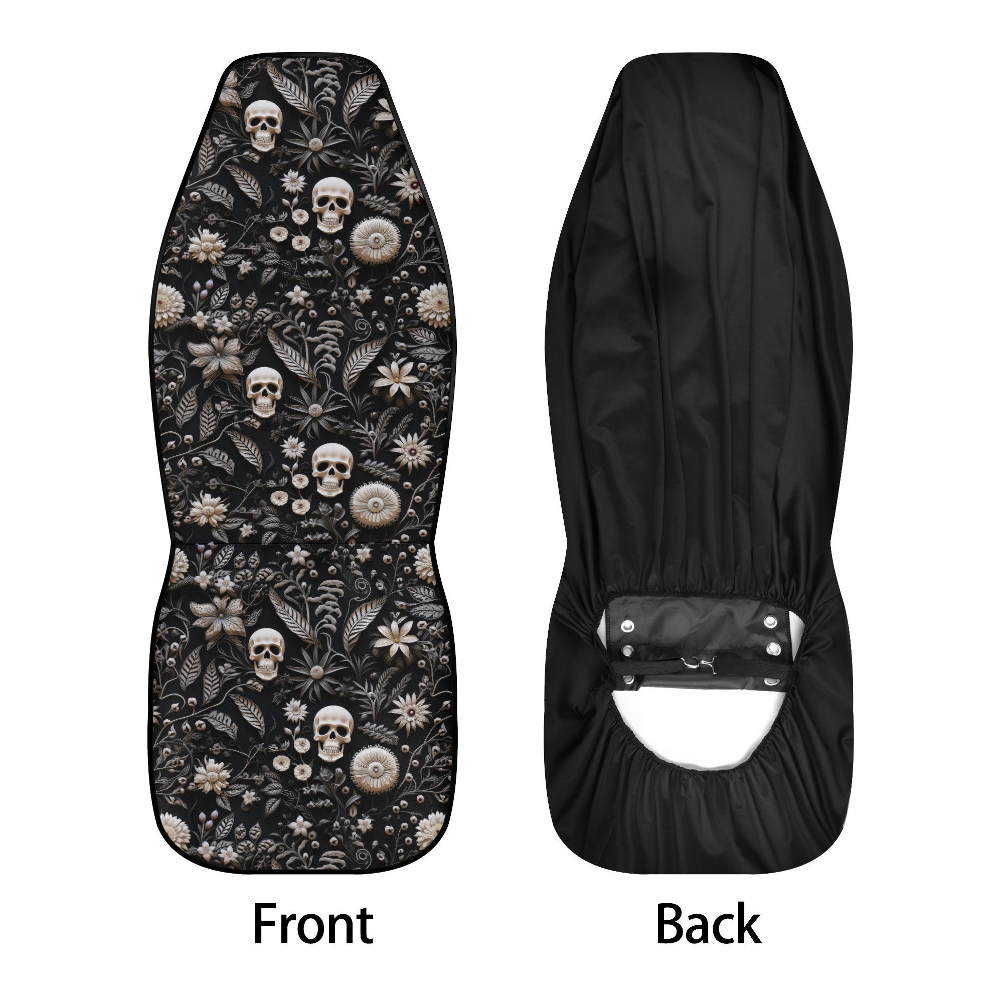 Skull Gothic Witch Car Seat Covers