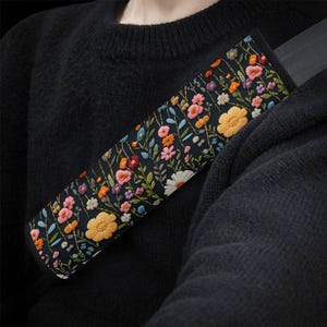 Wildflowers Car Seat Belt Covers, Retro Spring Floral Print Seat Belt Strap Cover, Car Seat Belt Pad, Car Accessories Car Decor Gift