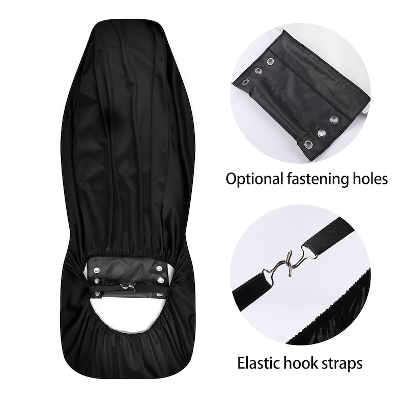 Juego completo de fundas para asientos de coche con diseño de telarañas oscuras, fundas para asientos delanteros y traseros espeluznantes de Halloween para vehículos, funda para volante, regalo de decoración para coches imagen 7