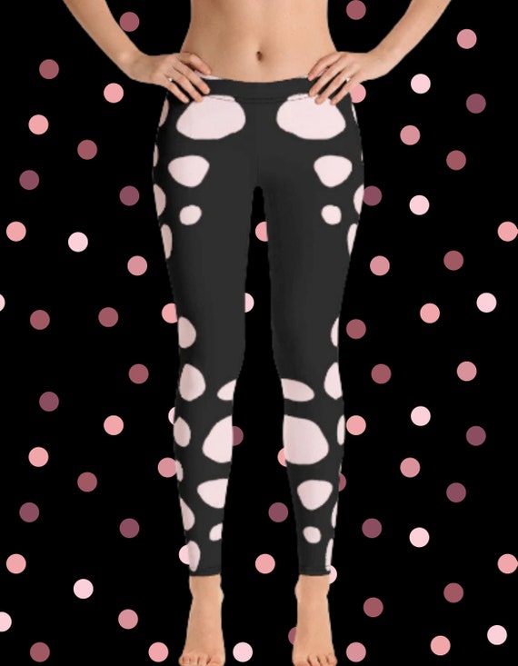 Black And Hot Pink Leggings