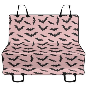 Baby Rosa Fledermaus Auto Haustier Sitzbezug, niedliche Halloween Hund Hängematte für Rücksitz, Spookey Autositzschutz, lustiges Geschenk für Hundebesitzer
