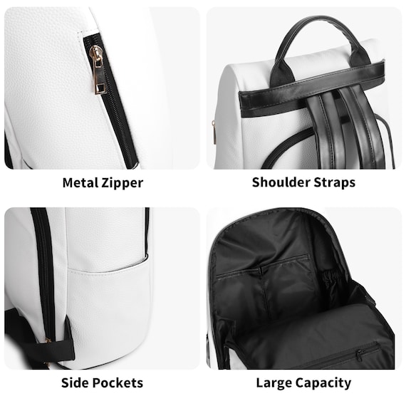 Cottagecore Lavender PU Vegan Leather Anti Theft Backpack  display picture 1