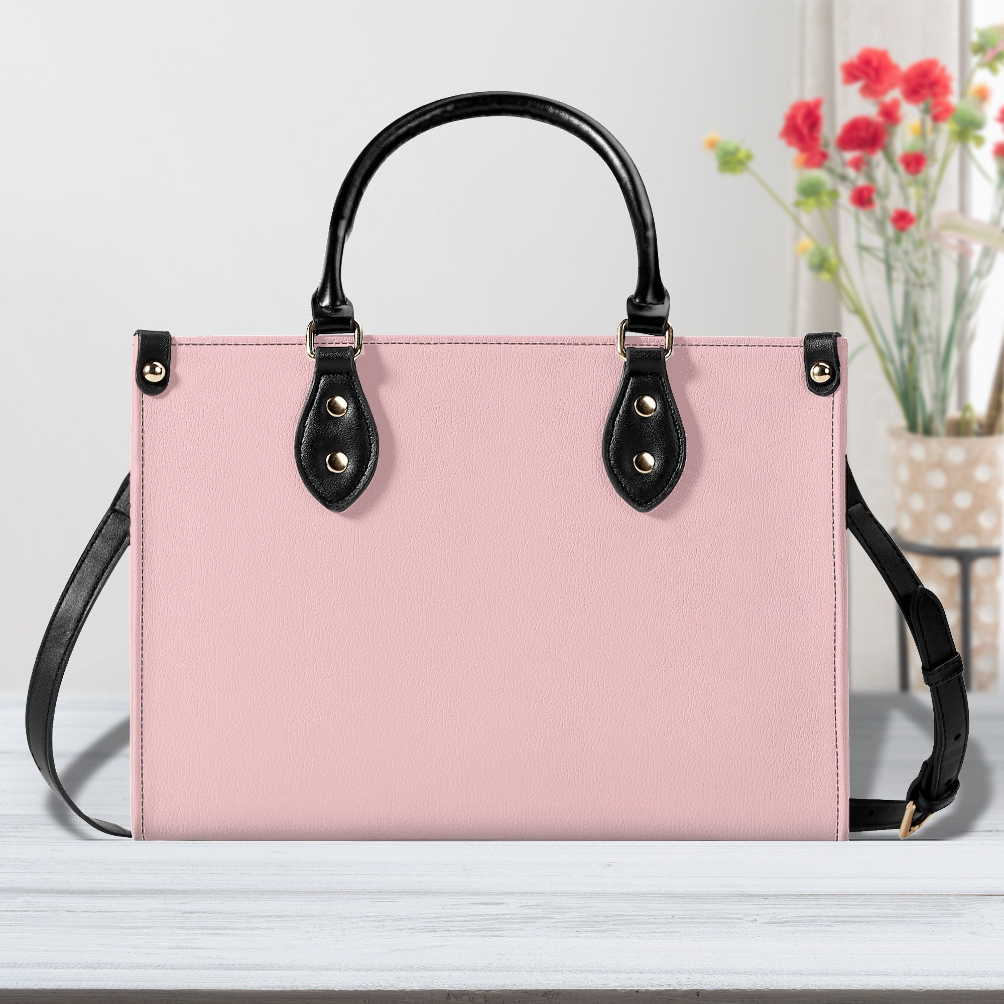 Pink Floral Handbag - Etsy