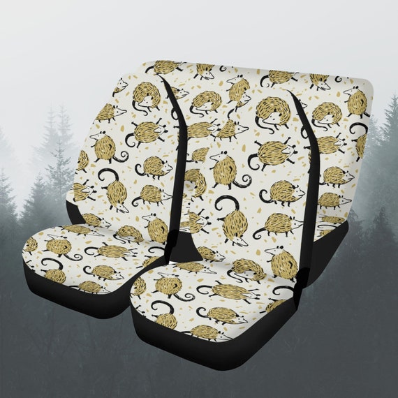 Opossum Car Seat Covers Full Set Cute Possums Animal Seat Covers For Vehicle Front And Back Seat Covers Steering Wheel Cover Car Gift Etsy