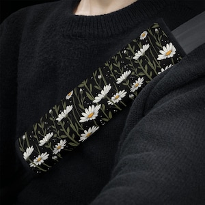 Retro Daisy Flower Car Seat Belt Covers, Cute Floral Seat Belt Strap Cover, Car Seat Belt Pad, Aesthetic Car Accessories Car Decor Gift