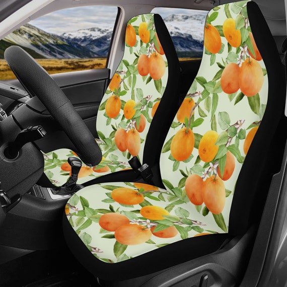 Retro Orange Obst Autositzbezüge Komplettset, Ästhetische Natur