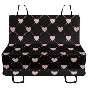 Hearts Car Pet Seat Cover, Dog Love Valentine Back Seat Cover, Dog Hammock For Back Seat Car Seat Protector Gift for Dog Owner