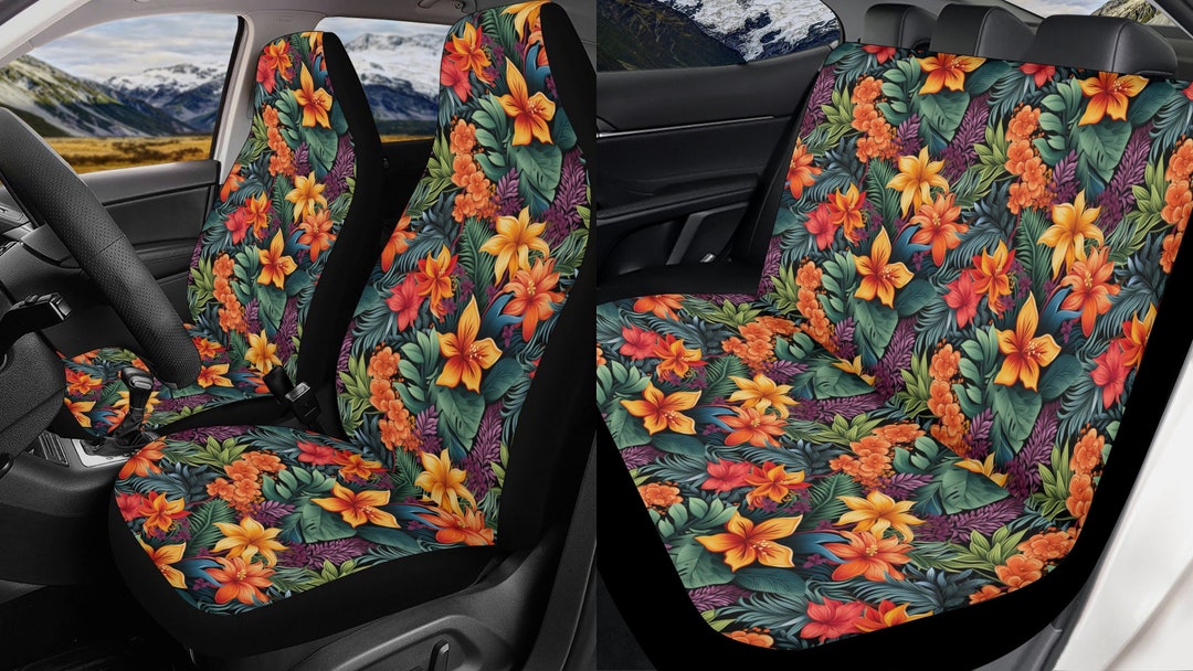Tropical Bird Hawaiian Print Pet Car Seat Cover