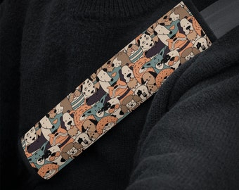 Funny Dog Car Seat Belt Cover, Retro Dogs Seat Belt Strap Cover, Cute Car Seat Belt Pad, Car Accessories, Car Decor Gift