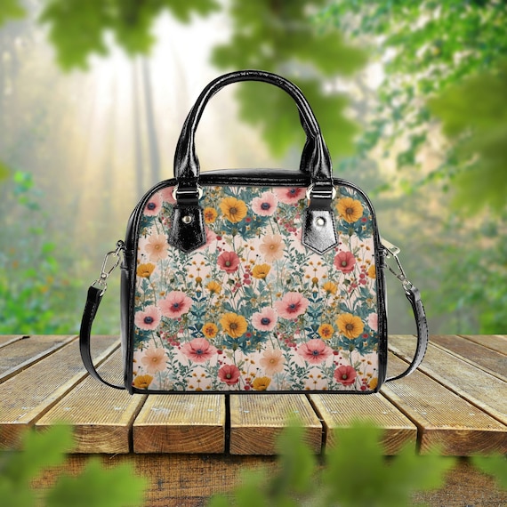 Floral satchel handbags deals