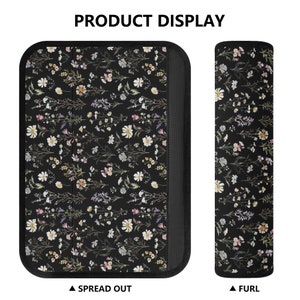 Fresh Fleur Fire Car Seat Belt Cover 7''x12.6'' (Pack of 2)
