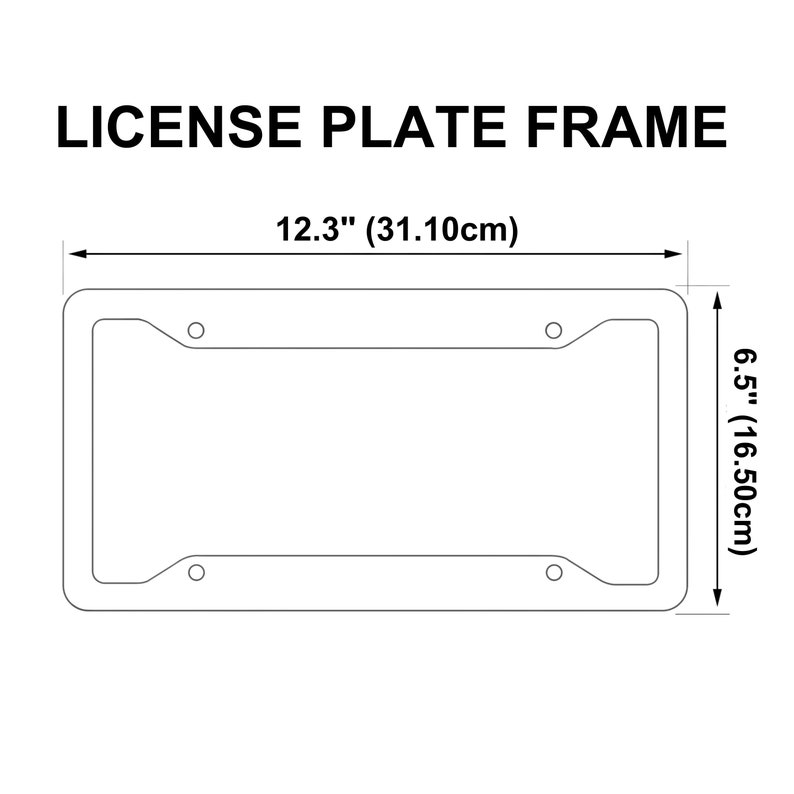Funny Phrase Car Metal License Plate Frame, Sarcastic Novelty Joke