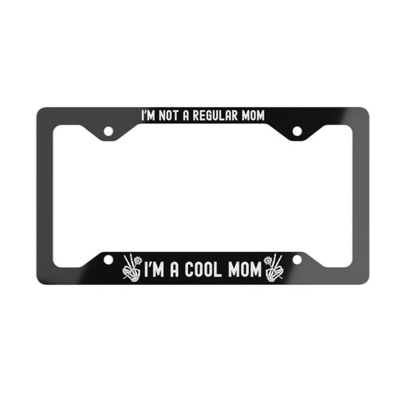 Rust Free License Plate Frame Plain Black Heavy Metal License Plate Frame With Caps - Rust-Free, Fits Toyota, Chevy, GMC & More Universal License Plate Frame For Trucks - Foto 3