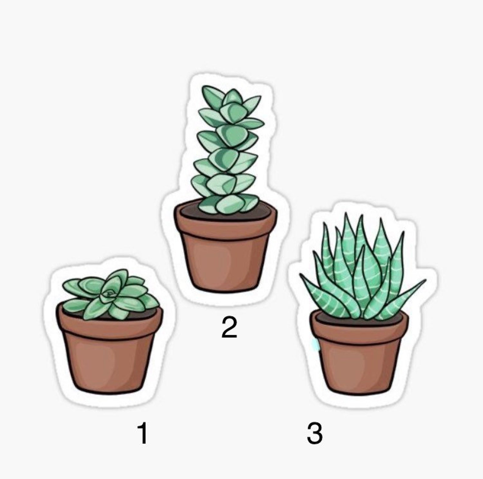 Aesthetic plant waterproof stickers | Etsy