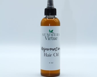 Rejuvenating Hair Growth Oil: Natural Oils & Herbs, Dandruff, Dry, Itchy Scalp, Stunted Growth, Baldspot