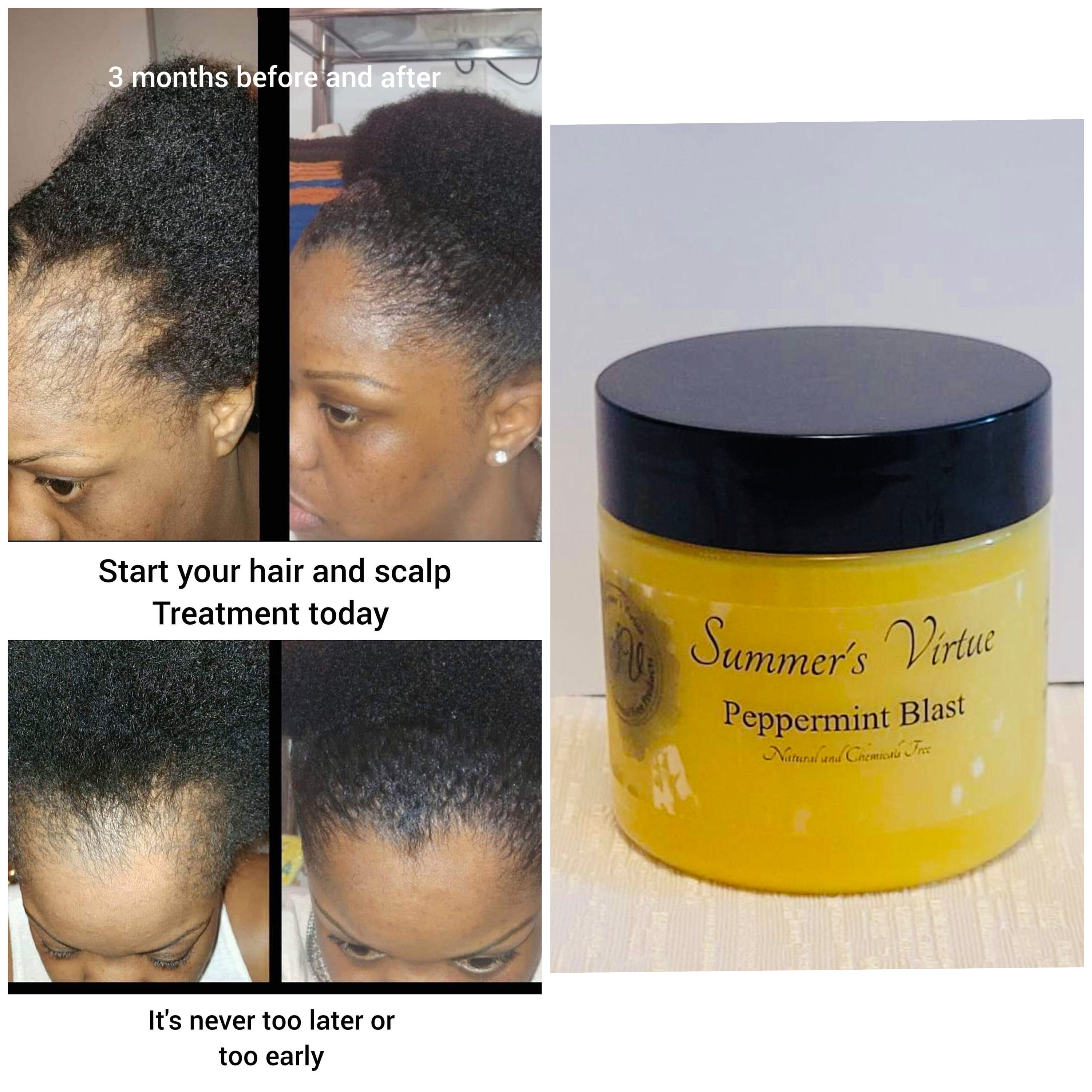 african american damaged hair before and after