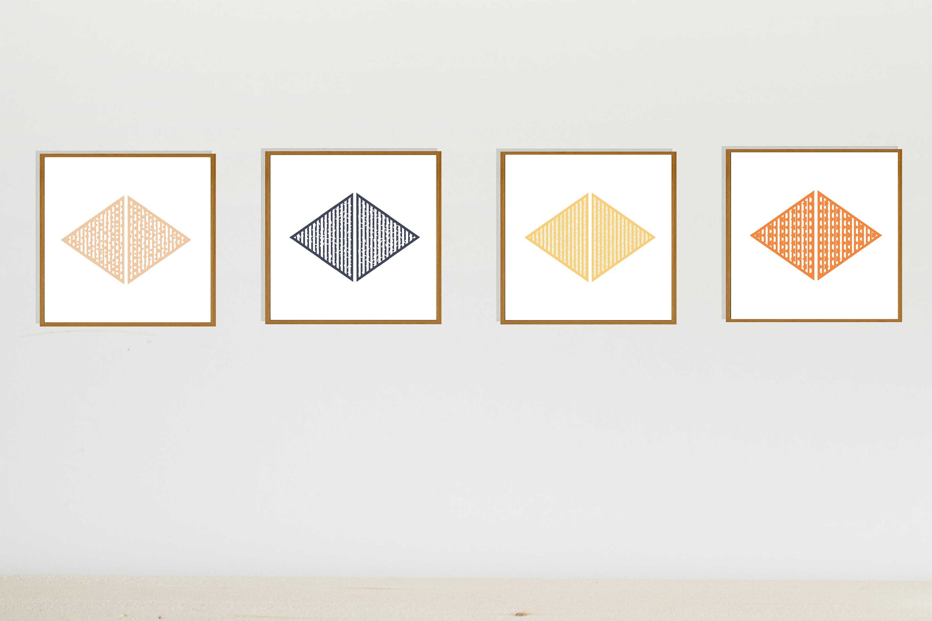 Wall Art Lined Triangle Printable | Etsy