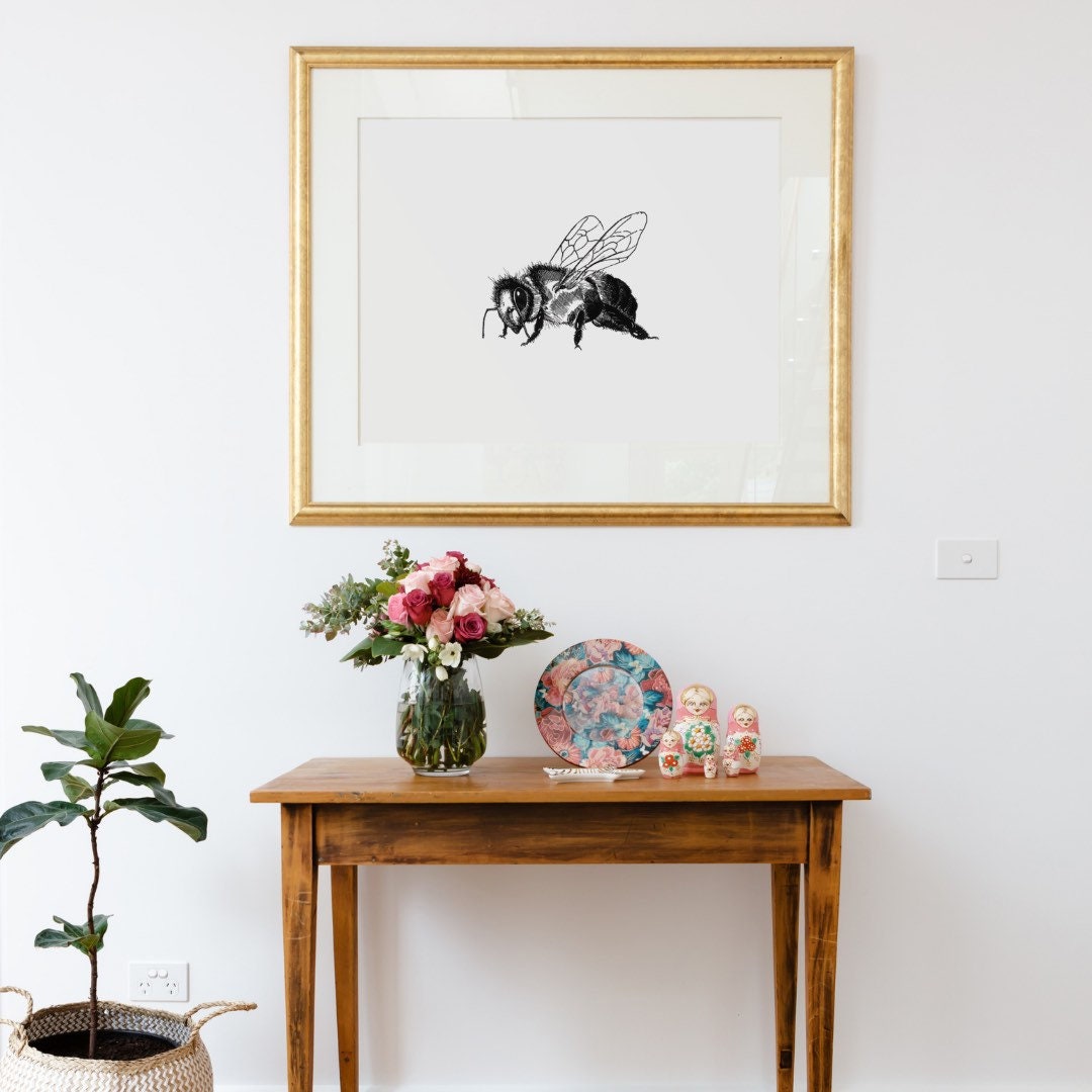 Honey Bee Wall Art Printable Download | Etsy