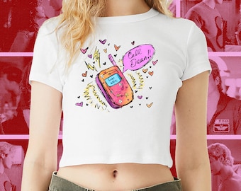 Call Dean Heart Doodles Crop Baby Tee