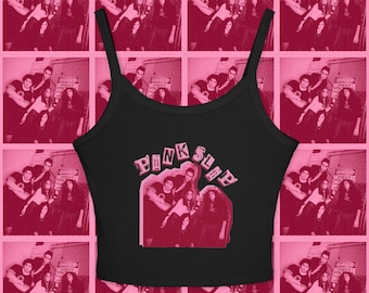 Pink Slip Collage Spaghetti Strap Tank