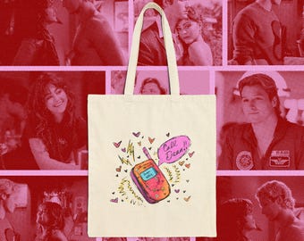 Call Dean Heart Doodles Canvas Tote Bag