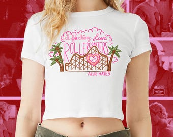 Allie Rollercoasters Crop Baby Tee