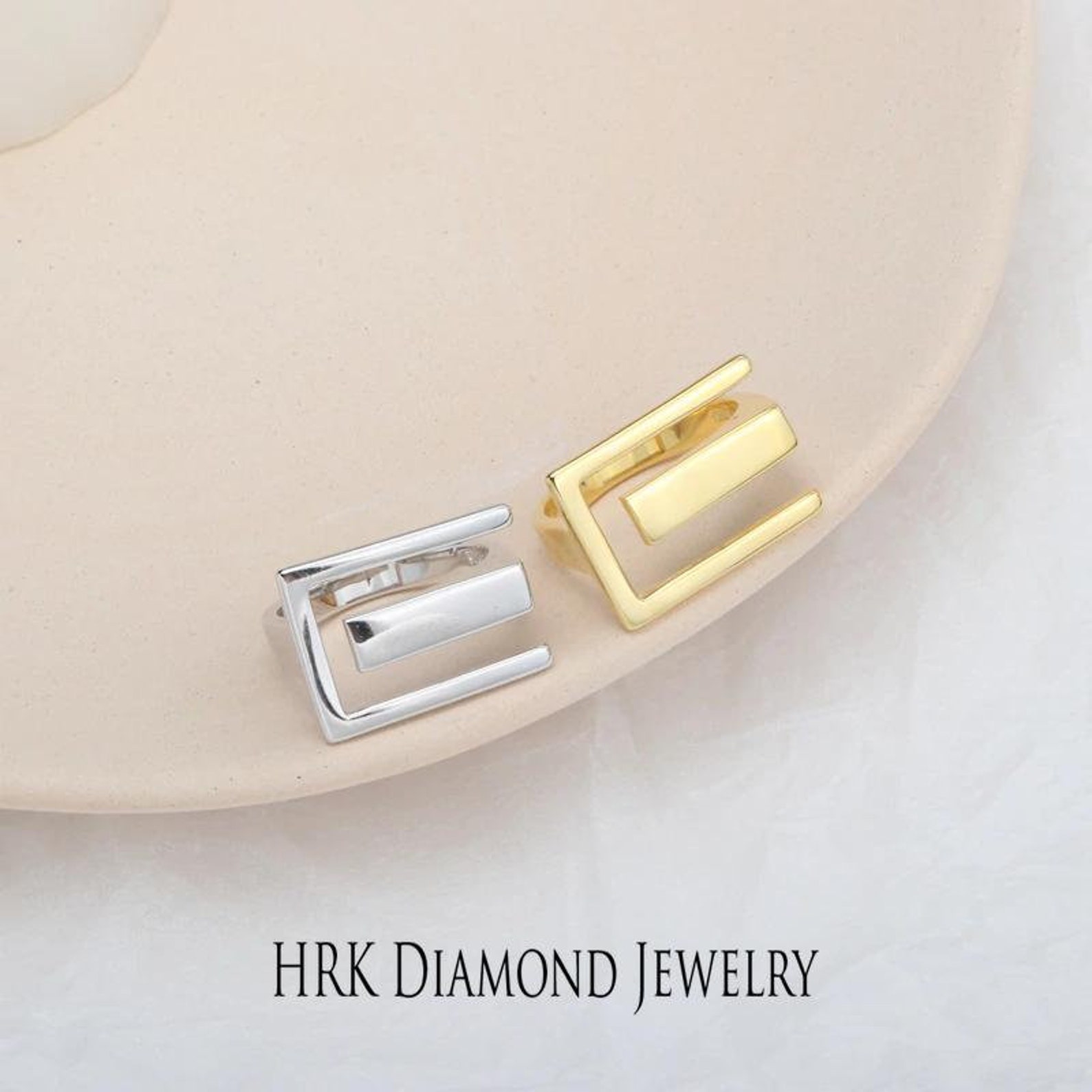 Gold Wide Surface Adjustable Ring Stackable Rings Valentines Etsy