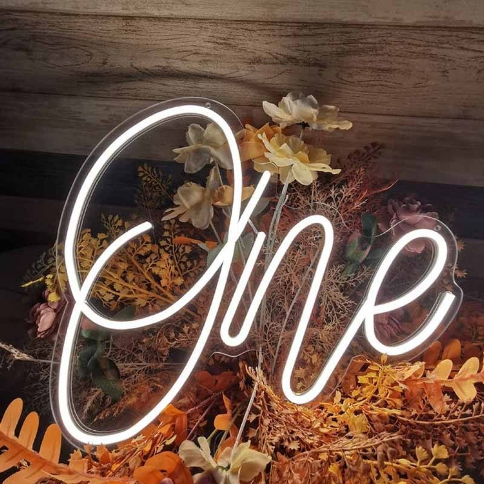 One Number LED Neon Sign Neon logo Wall Signs Personalized Etsy