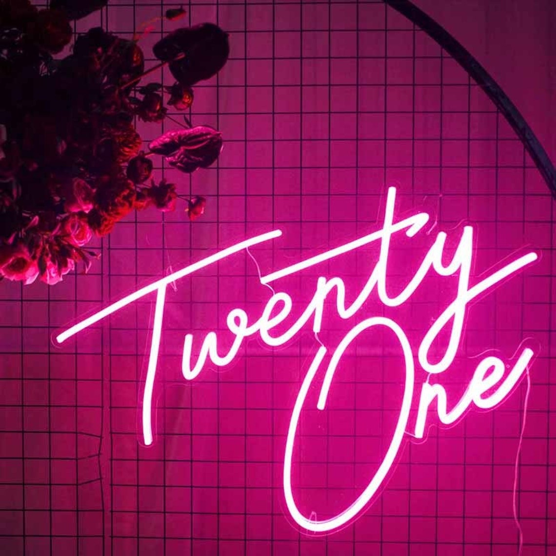 Twenty One LED Neon Sign Neon logo Wall Signs Personalized | Etsy