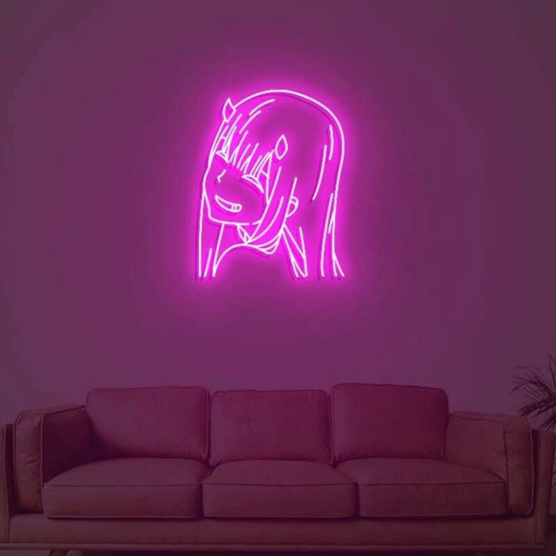 Custom ZERO TWO Anime Neon Sign Custom Made Wall Lights Party Etsy