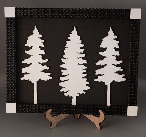 Modern Fir Tree Frame - Etsy