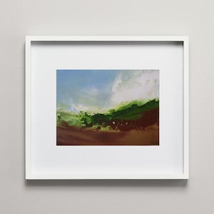 Abstract painting, Original painting, Miniature Landscape, abstract landscape, original art, 5.1&quot; x 3.5&quot;