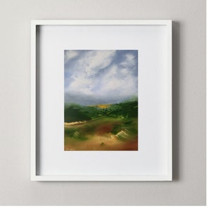 Original painting, Cloudy, original oil landscape, original art, wall decor, medium painting