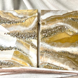 Custom Geode Resin Wall Art – Made to Order Painting with Quartz & Amethyst Crystals – Luxury Resin Wall Decor