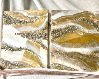 Custom Geode Resin Wall Art: Quartz & Amethyst Crystals