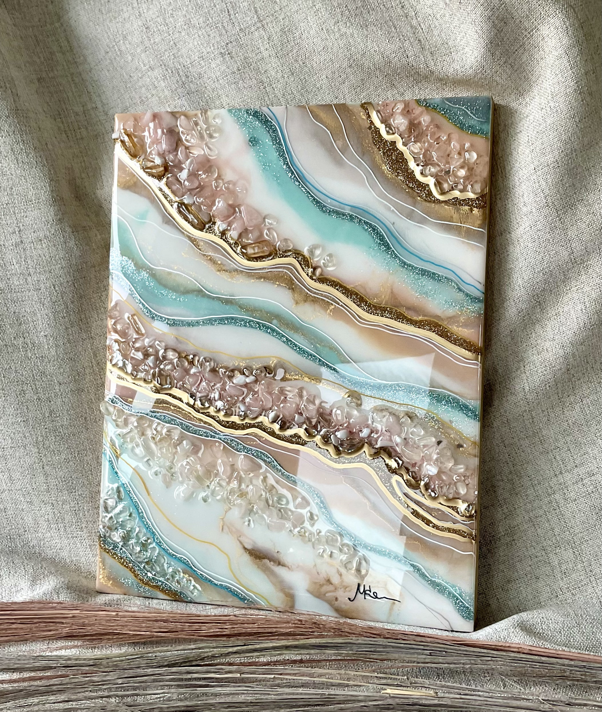 Made to Order Resin Wall Art. Custom Geode Wall Art. Wall Painting. Art