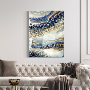 Custom Geode Resin Wall Art – Made to Order Painting with Quartz & Amethyst Crystals – Luxury Resin Wall Decor