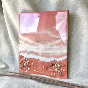 11x14inch oceaanschilderij, harskunstwerk, oceaanharskunst, 3D-muurkunst, harsstrand, oceaanschilderij, harsoceaan, epoxyharskunst