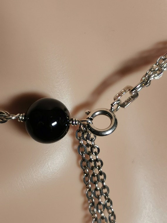 Exclusive 3-row chain with black tourmaline beads… - image 6