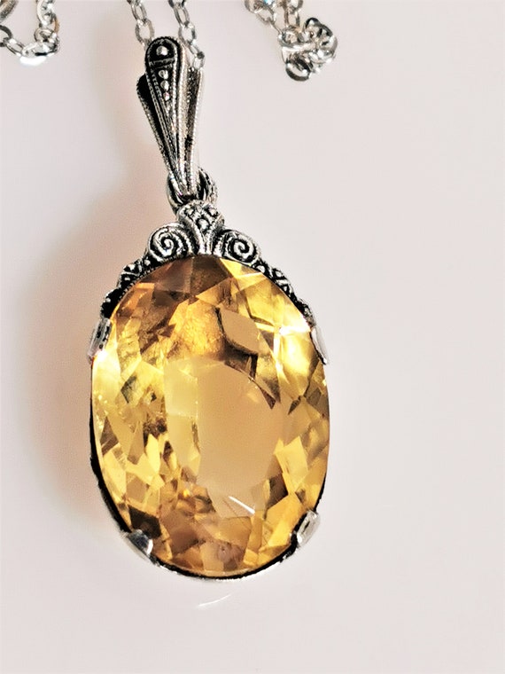 Antique citrine hotsell pendant